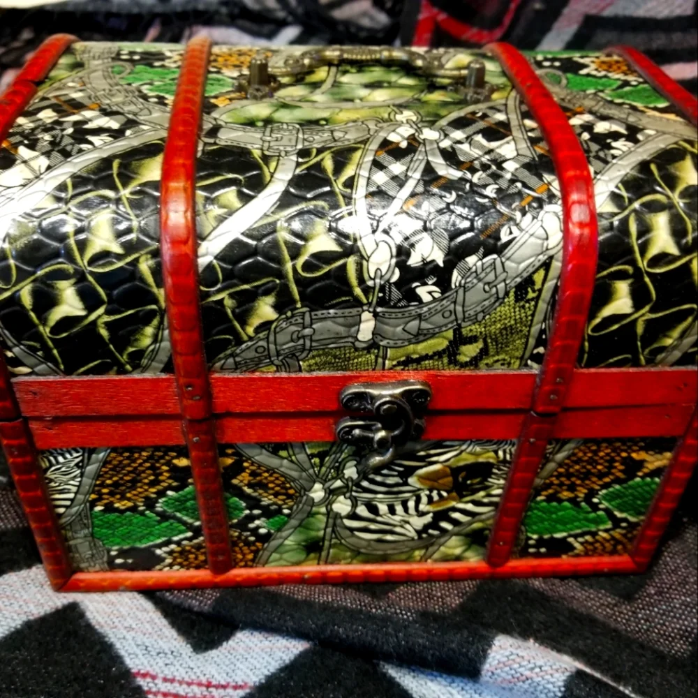Decorative Zebra Wooden Jewelry Box large